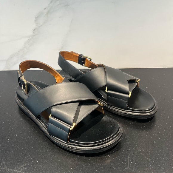 Marni Fussbett leather slingback sandals size 40 - Picture 1 of 12